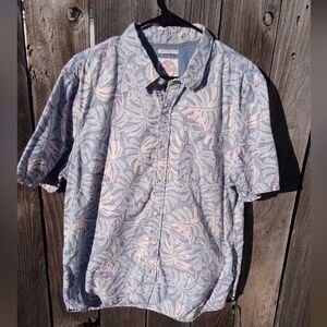 Fat Face UK mens Hawaiian Shirt Aloha Tiki Reverse Print XL Regular Fit Tropical